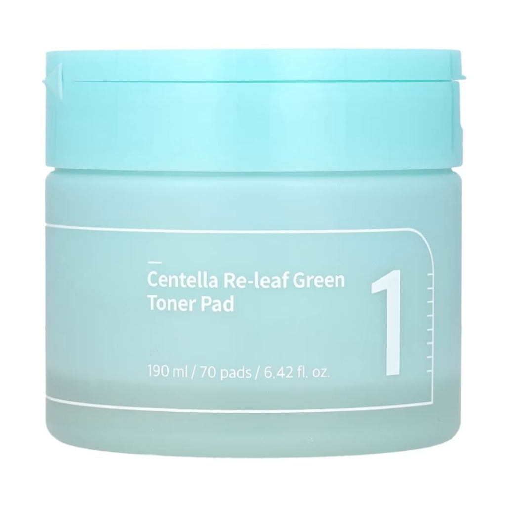 Тонер-пади для обличчя Numbuzin No.1 Centella Re-Leaf Green Toner Pad, 190 мл, 70 шт
